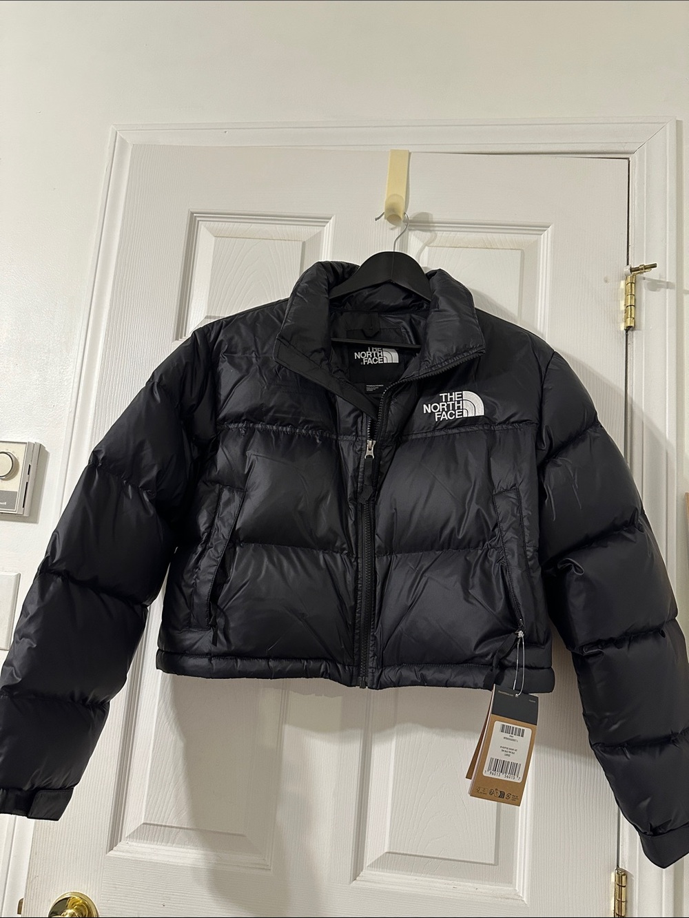 The North Face Black Cropped Puffer Jacket